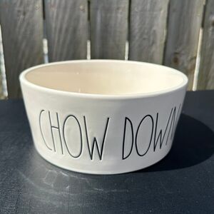Rae Dunn Chow Down Dog Pet Bowl 8"
